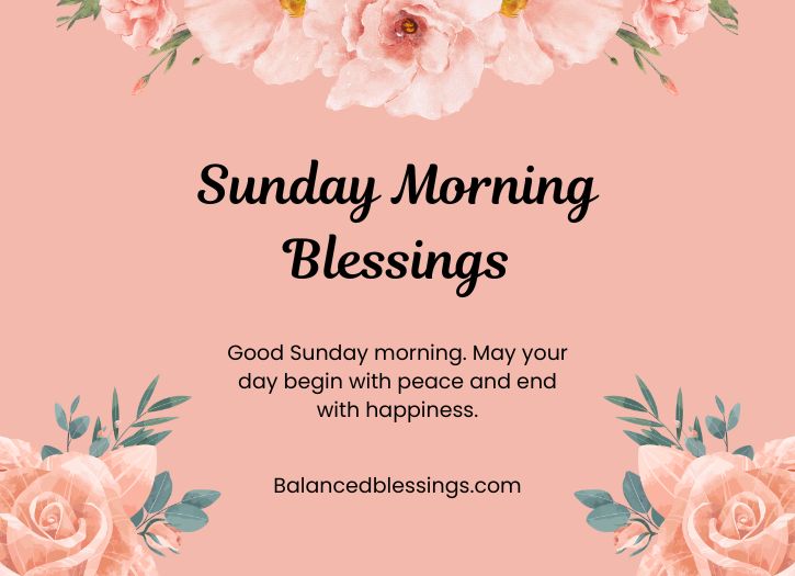 Good Sunday Morning Blessings