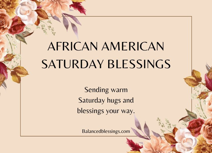 African American Saturday Blessings Gif