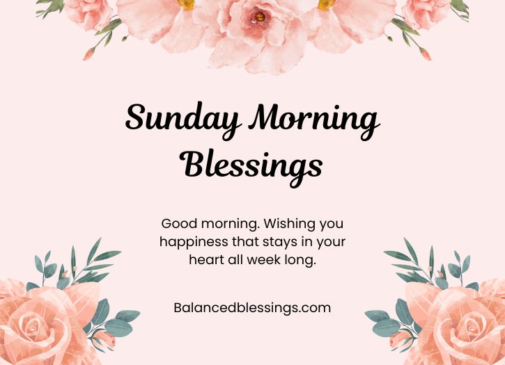 Happy Sunday Morning Blessings