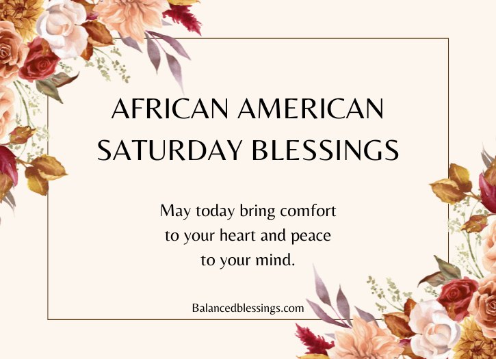 African American Saturday Blessings Images