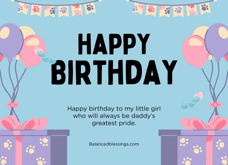 Heart Touching Birthday Wishes For Daughter from Father