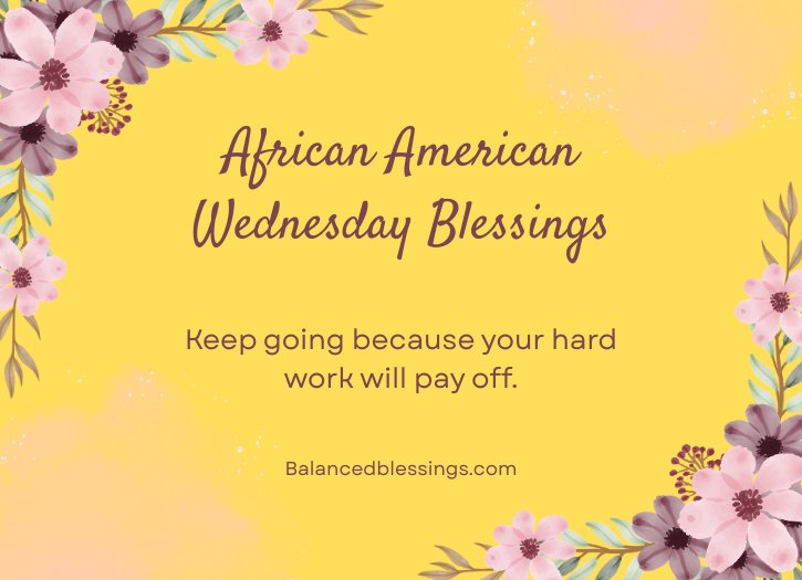 Encouragement African American Wednesday Blessings