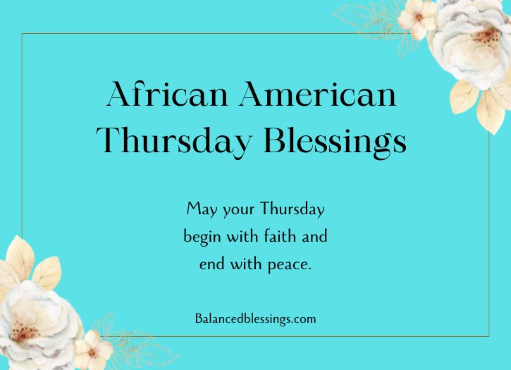 Good Morning African American Thursday Blessings