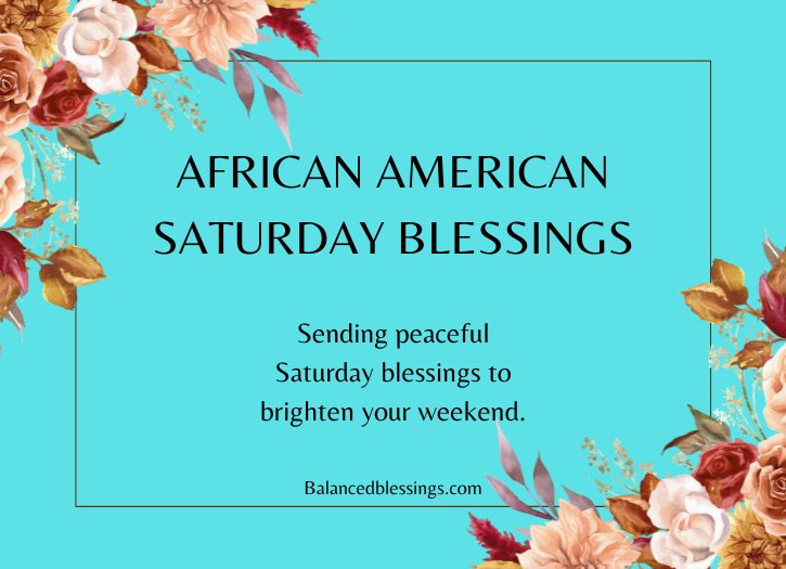 Free African American Saturday Blessings Images