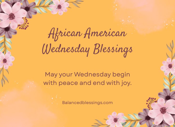 Good Morning African American Wednesday Blessings