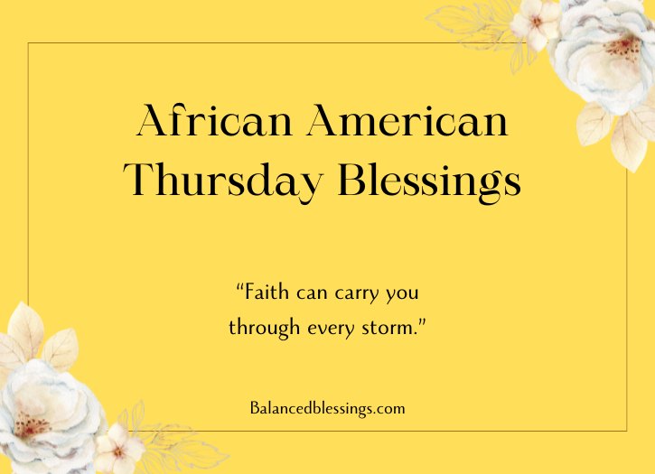 African American Thursday Blessings Quotes