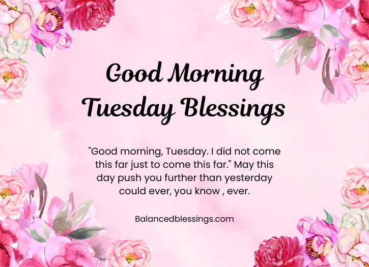 Good Morning Tuesday Blessings