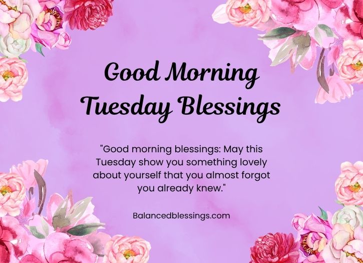 Inspirational Good Morning Tuesday Blessings